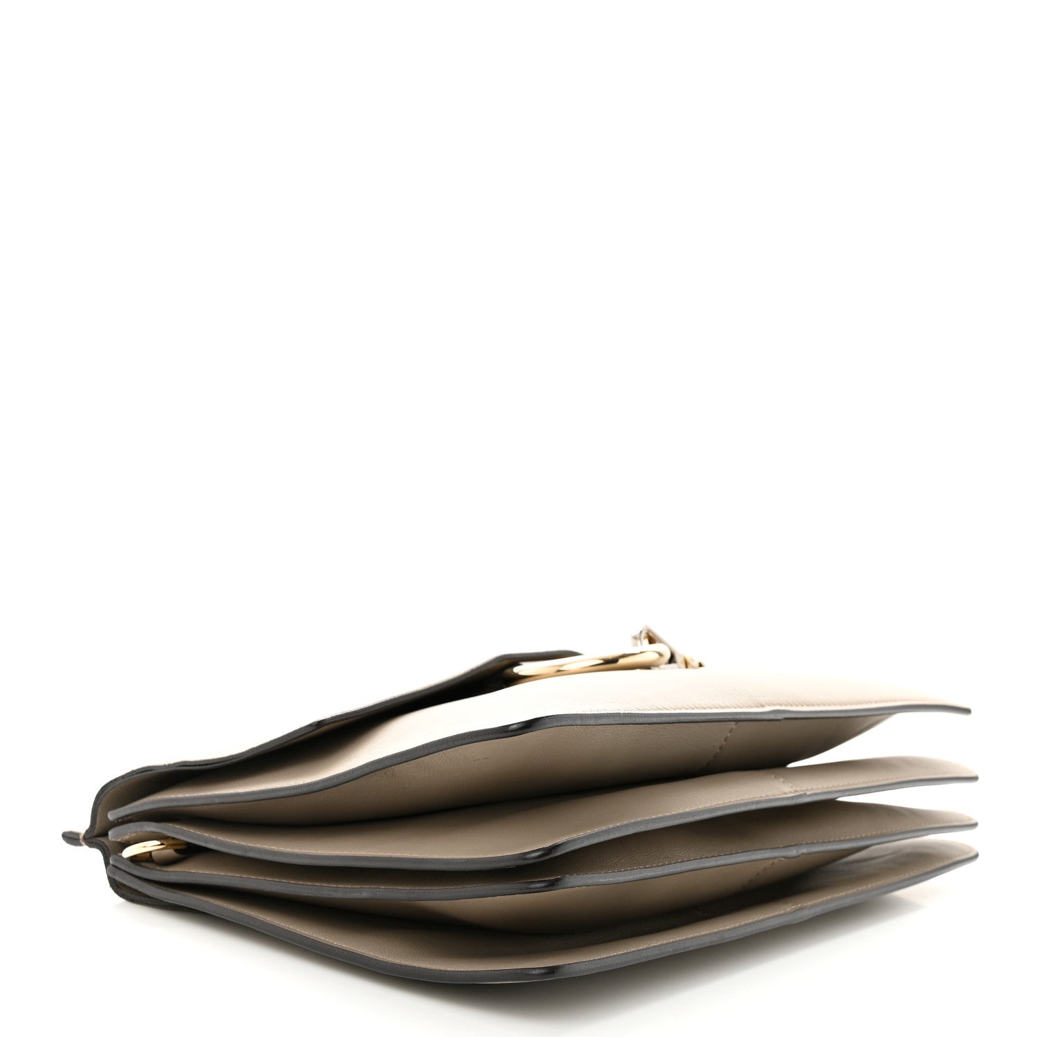 Chloe Calfskin Suede Medium Faye Shoulder Bag Motty Grey 4 of 11