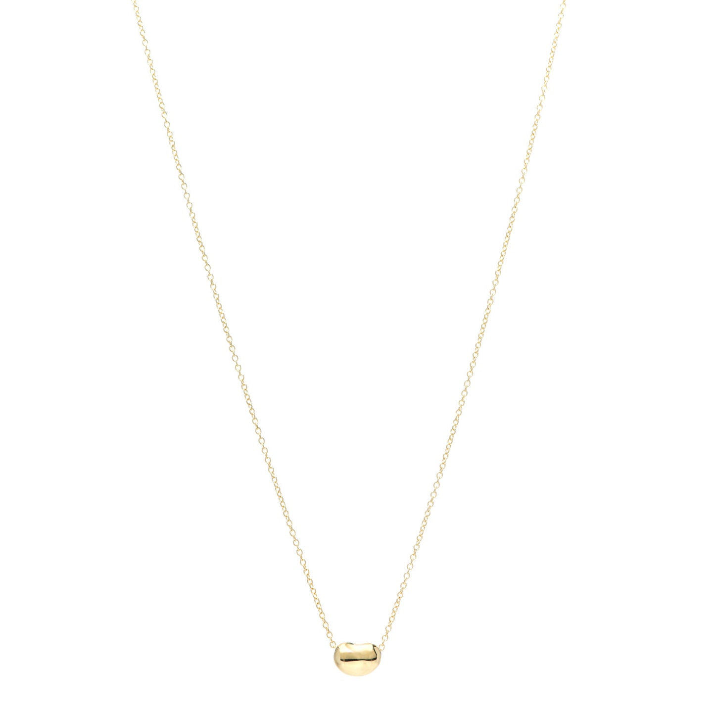 18K Yellow Gold 7mm Elsa Peretti Bean Pendant Necklace