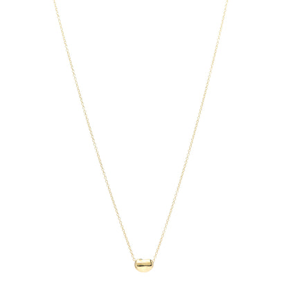 Tiffany 18K Yellow Gold 7mm Elsa Peretti Bean Pendant Necklace 1 of 5