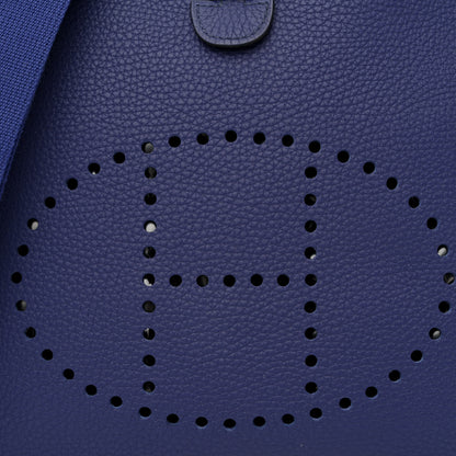Hermes Taurillon Clemence Evelyne III PM Bleu Encre 8 of 11