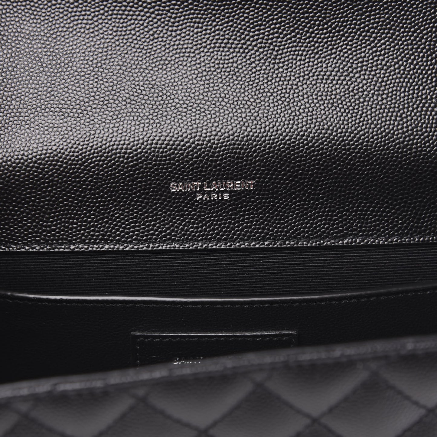 Grain De Poudre Textured Mixed Matelasse Triquilt Medium Monogram Satchel Black