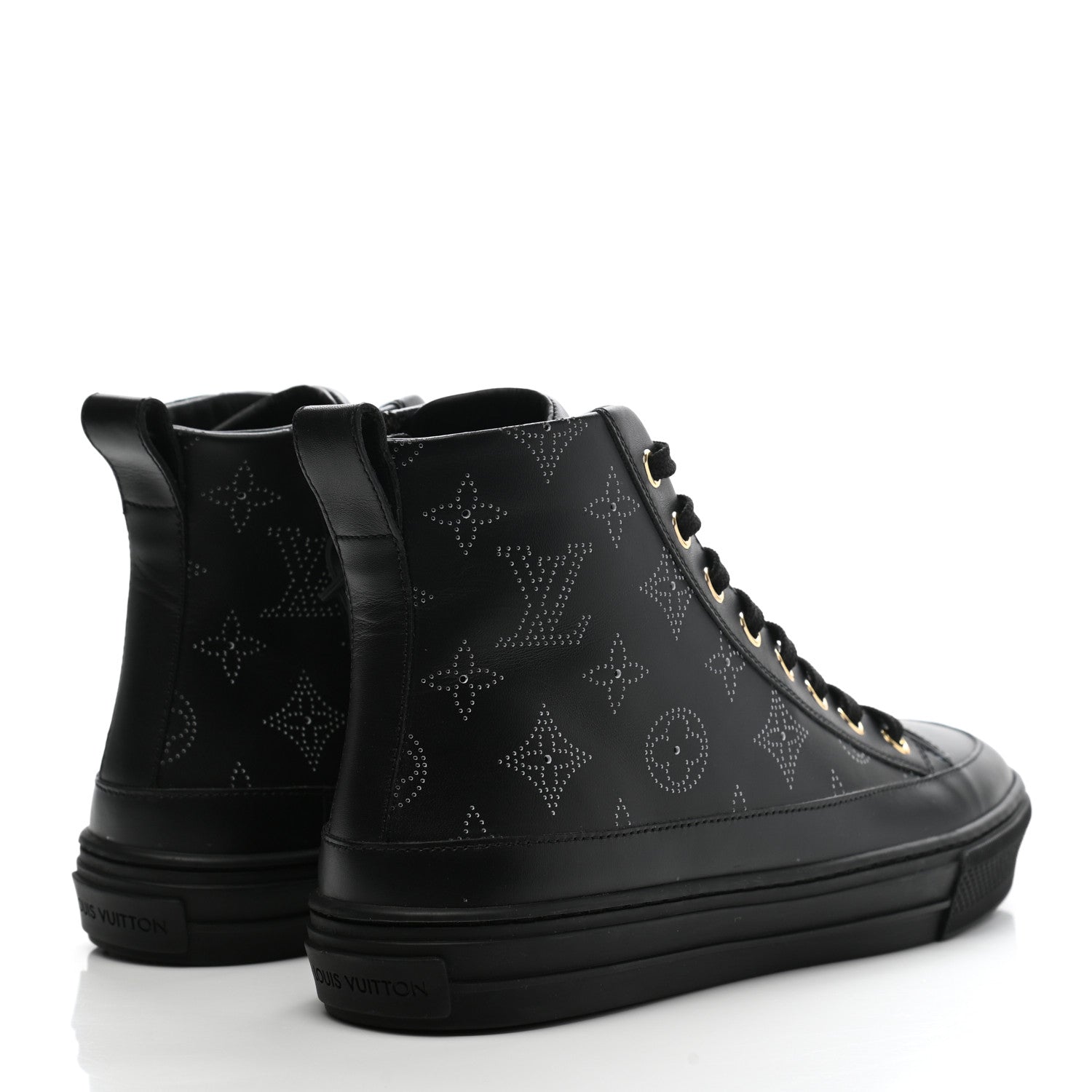 Louis Vuitton Calfskin Monogram Stellar Sneaker Boots 36 Black White 4 of 8
