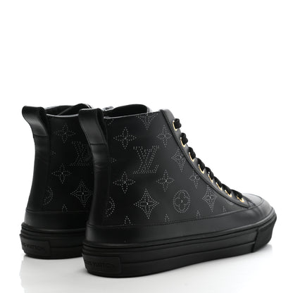 Louis Vuitton Calfskin Monogram Stellar Sneaker Boots 36 Black White 4 of 8