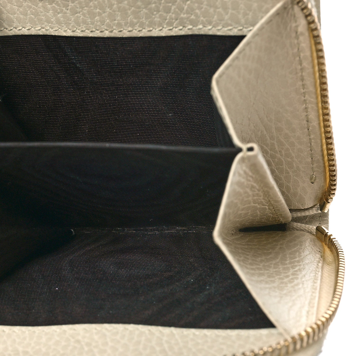 Gucci Monogram Dollar Calfskin Zip Around French Flap Wallet Beige Ebony Avoire 8 of 14