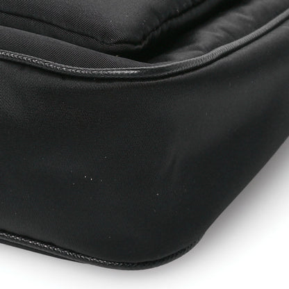 Prada Re-Nylon Saffiano Double Pouch Shoulder Bag Black 12 of 13