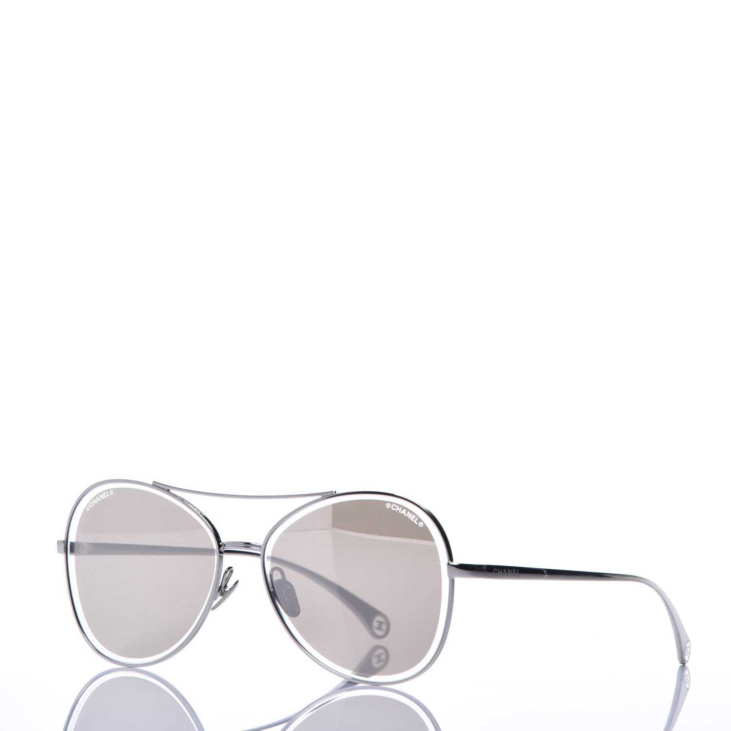Chanel Metal Pilot Sunglasses 4260 Black 2 of 10