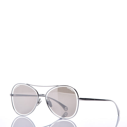 Chanel Metal Pilot Sunglasses 4260 Black 2 of 10