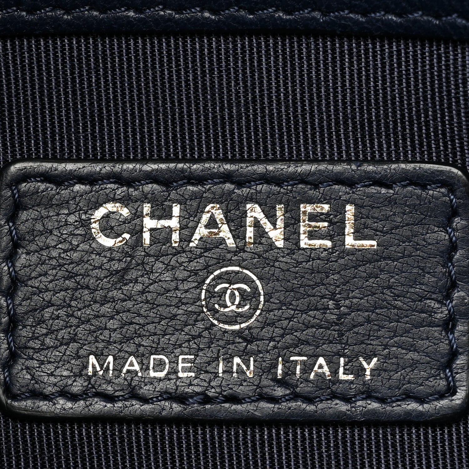 Chanel Lambskin Quilted Medium Cosmetic Case Navy 6 of 9