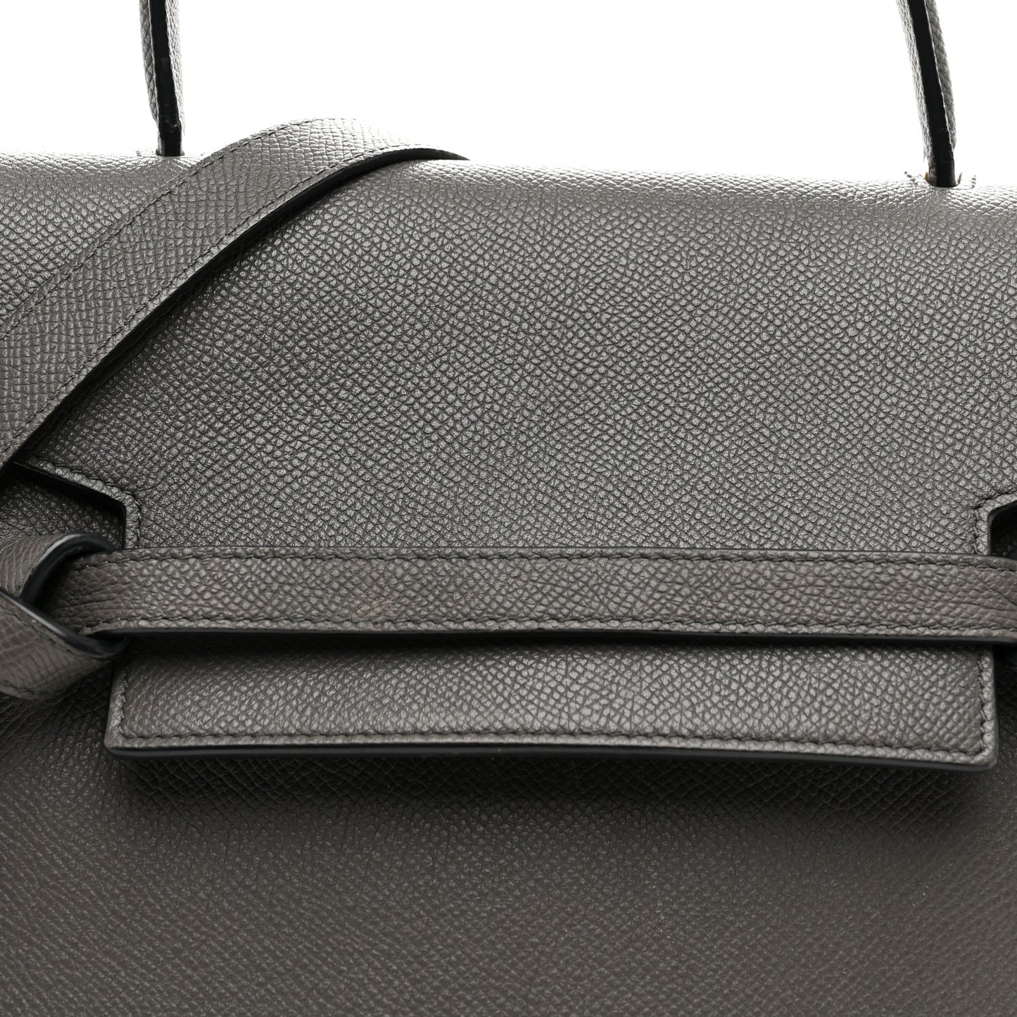 Grained Calfskin Micro Belt Bag Grey