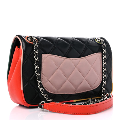 Chanel Lambskin Plexiglass Quilted Small Cuba Color Flap Black Multicolor 2 of 10