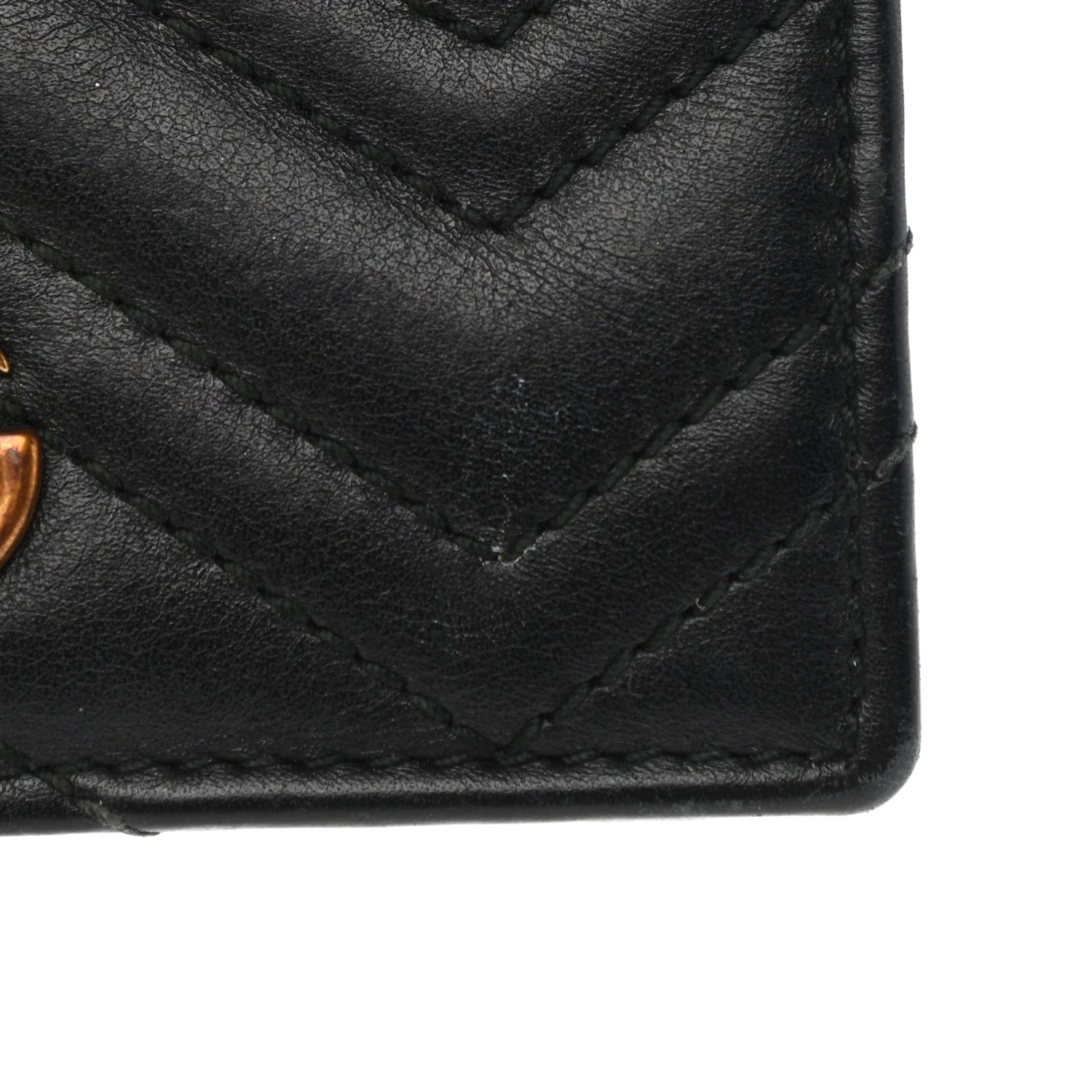 Gucci Calfskin Matelasse GG Marmont Card Case Wallet Black 12 of 12
