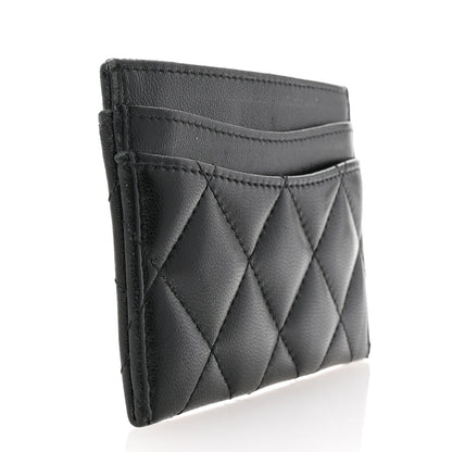 Chanel Lambskin Quilted Card Holder So Black 3 of 9