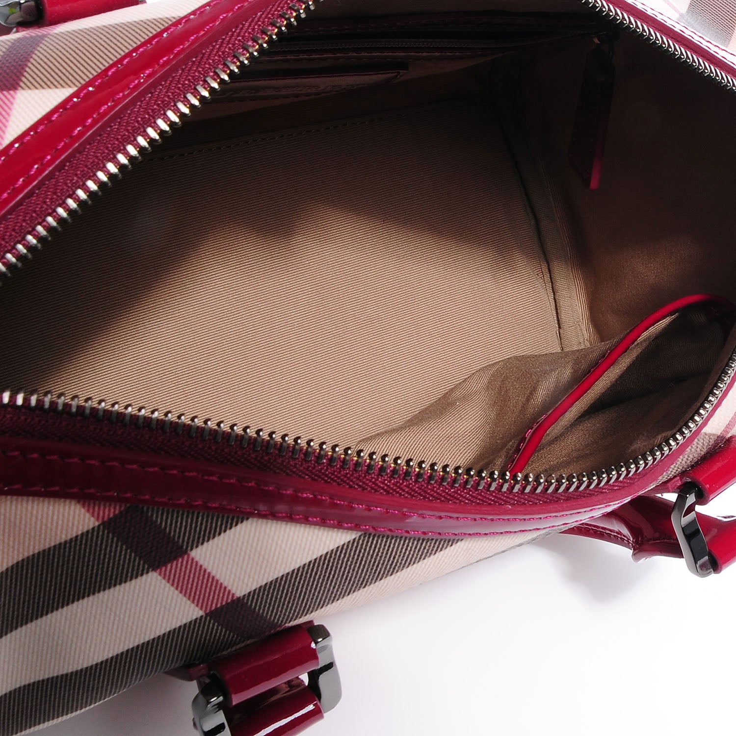 Burberry Nova Check Chester Bowling Bag Raspberry Sorbet 5 of 8
