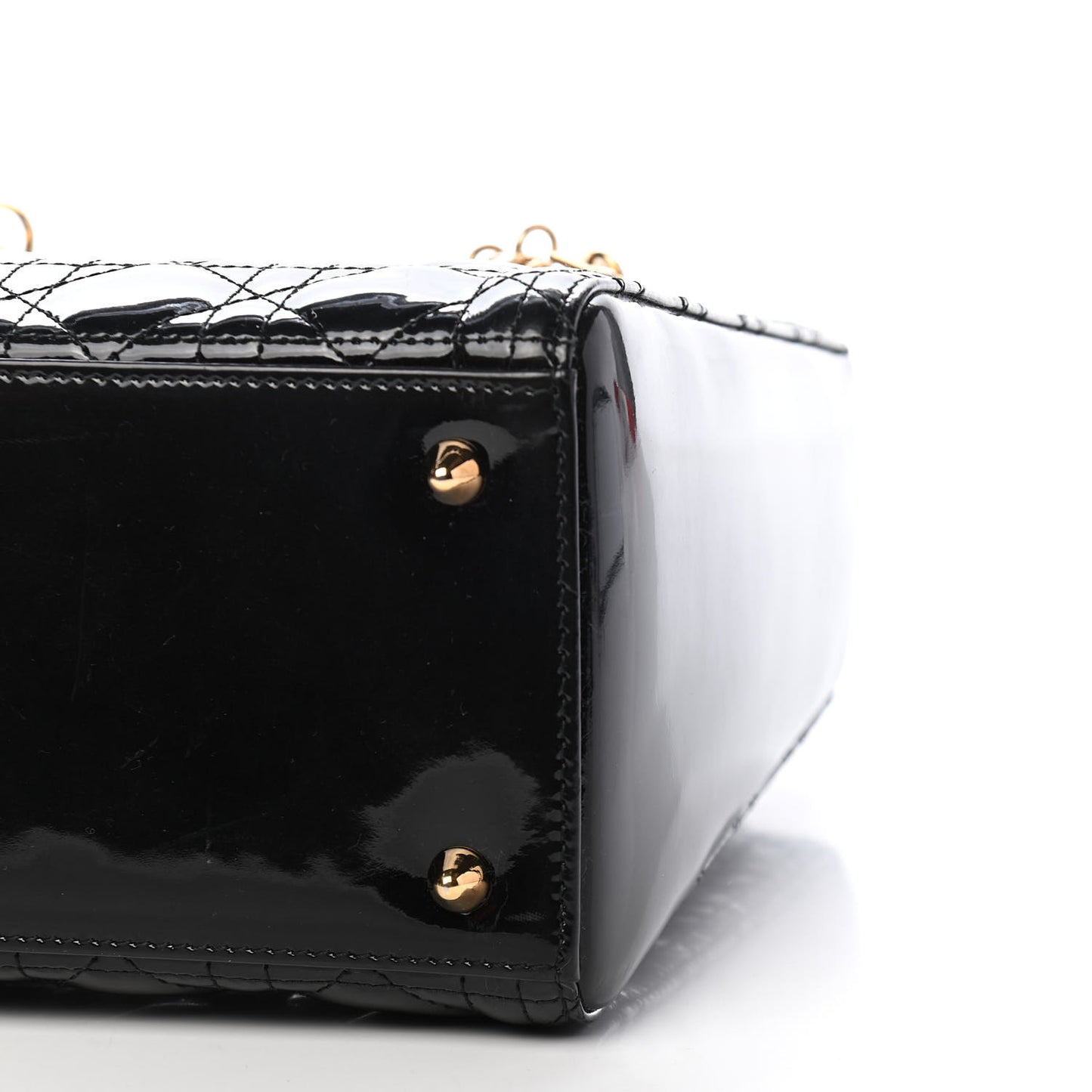 Patent Cannage Medium Lady Dior Black