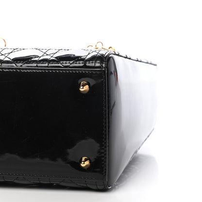Christian Dior Patent Cannage Medium Lady Dior Black 10 of 10