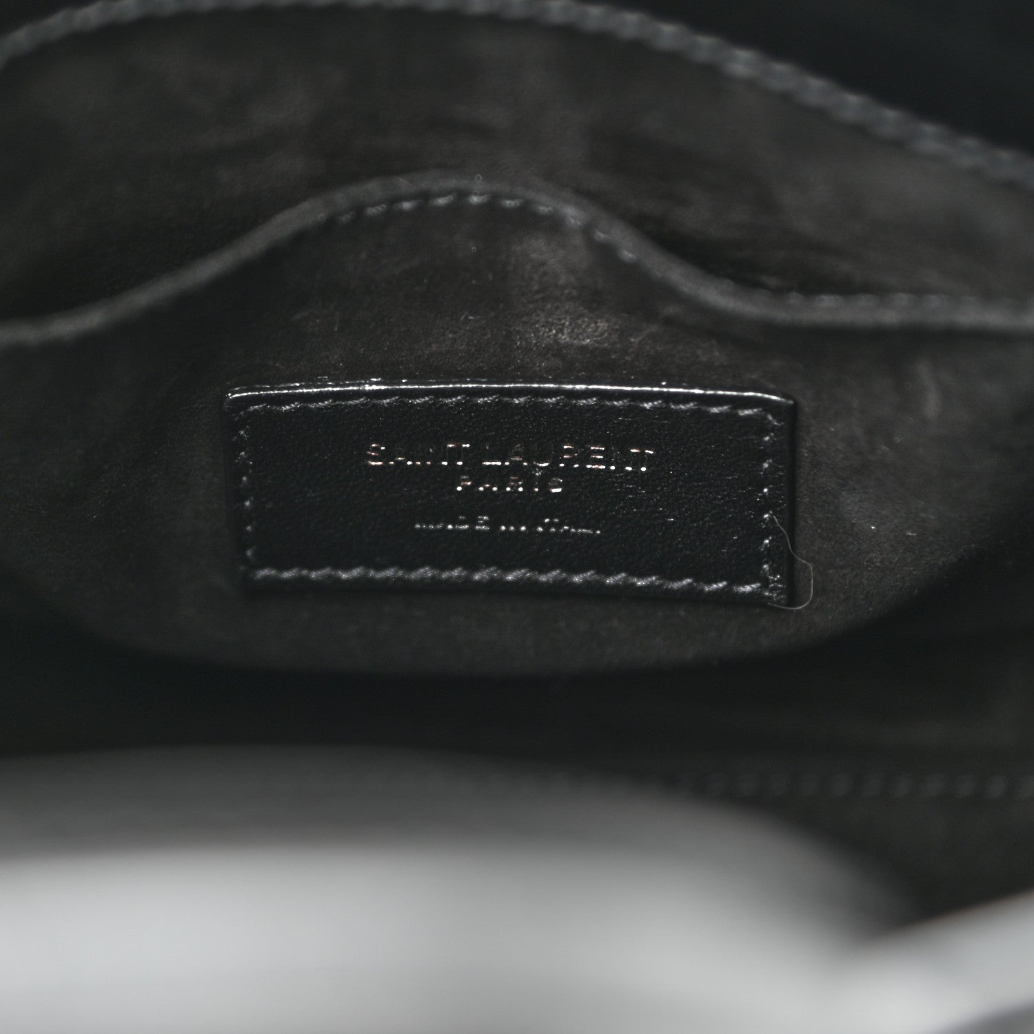 Saint Laurent Calfskin Crocodile Embossed Nano Sac De Jour Black 6 of 9