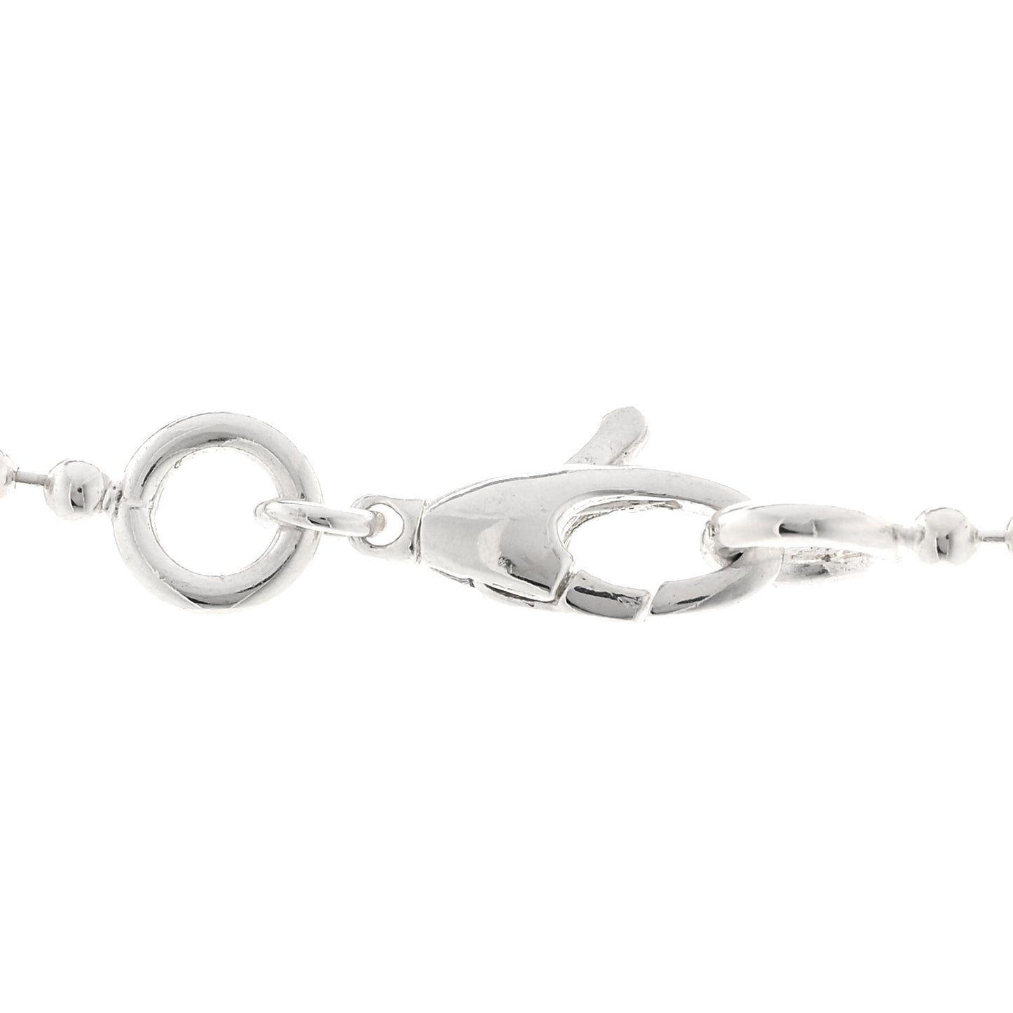 Sterling Silver Interlocking G Beaded Cluster Pendant Necklace