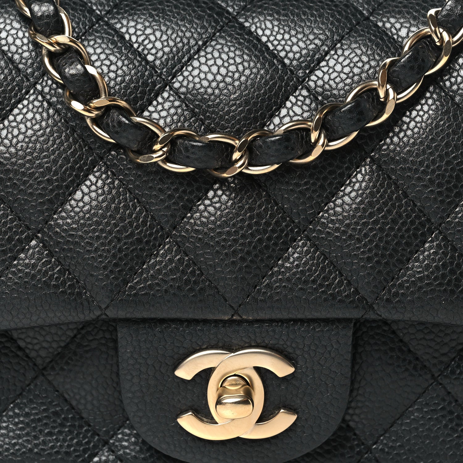 Chanel Caviar Quilted Mini Square Flap Dark Grey 8 of 10