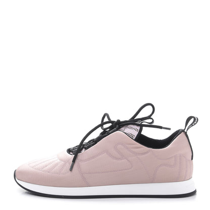 Fendi Nylon FFreedom Sneakers 37.5 White Rosa 1 of 10