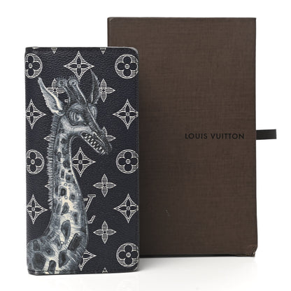 Louis Vuitton Savane Monogram Chapman Giraffe Brazza Wallet Encre 7 of 7