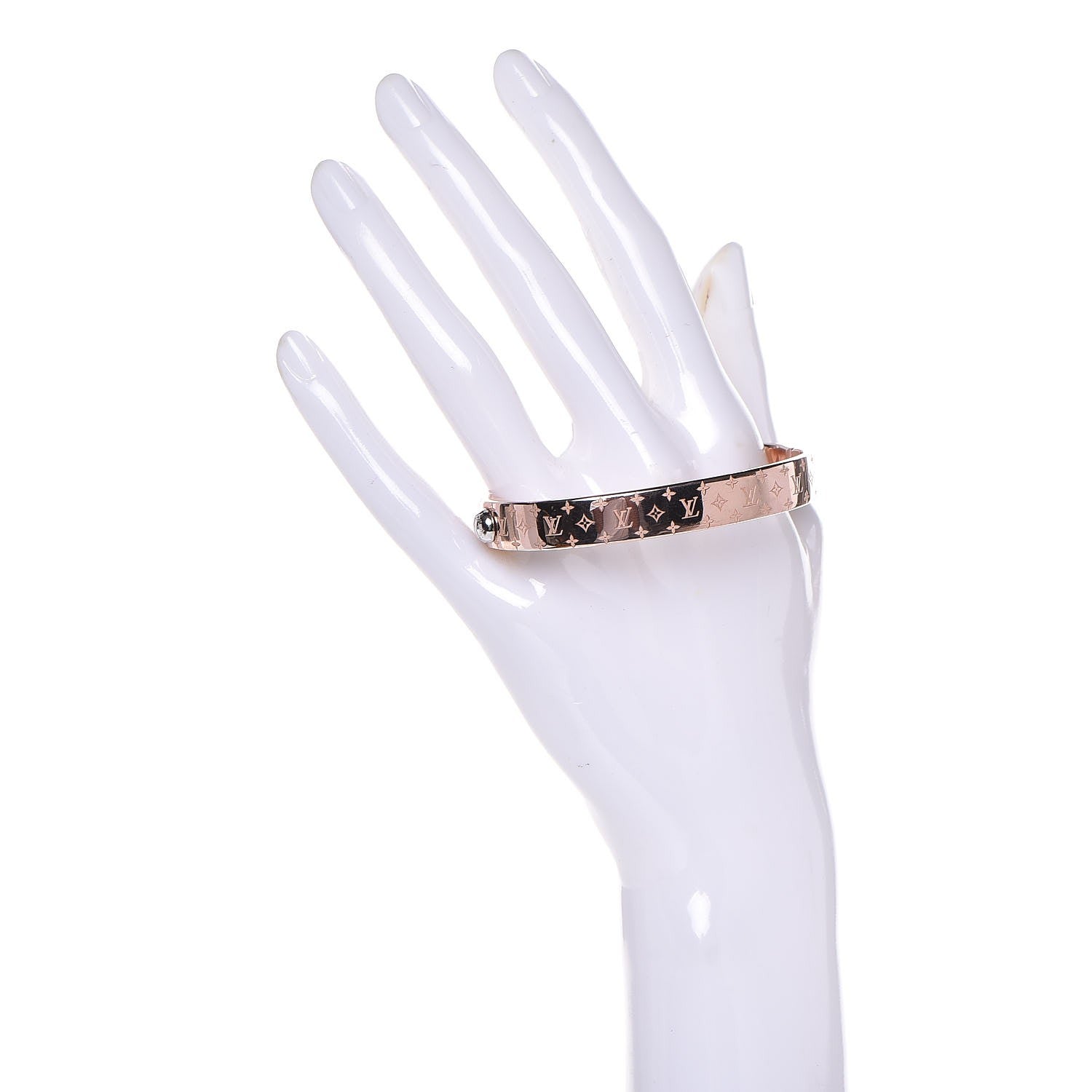 Louis Vuitton Nanogram Cuff M Pink Gold 2 of 5