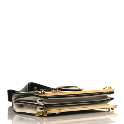 Prada City Calf Saffiano Cahier Bag Talco Black 3 of 7