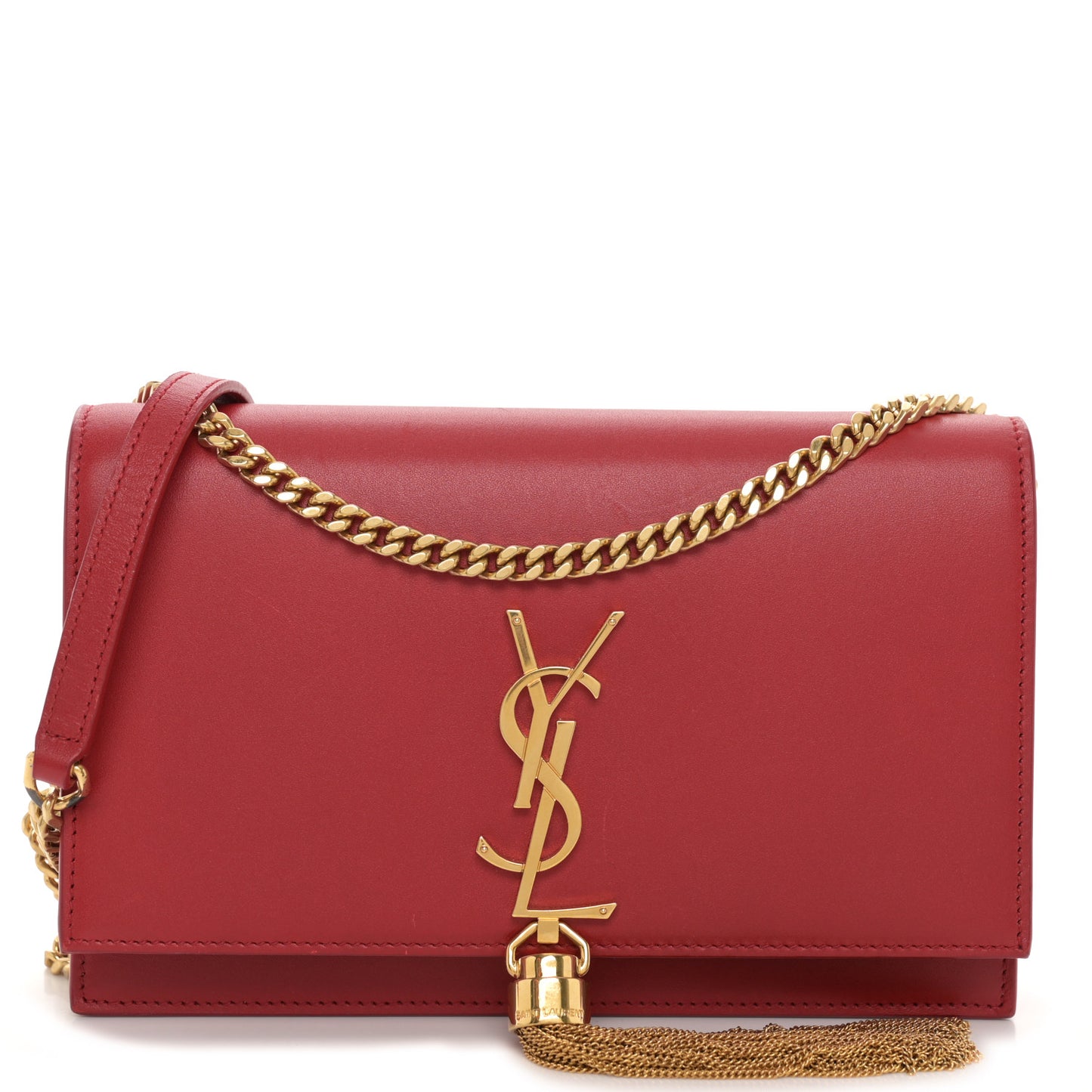 Smooth Calfskin Classic Monogram Kate Tassel Chain Wallet New Lipstick