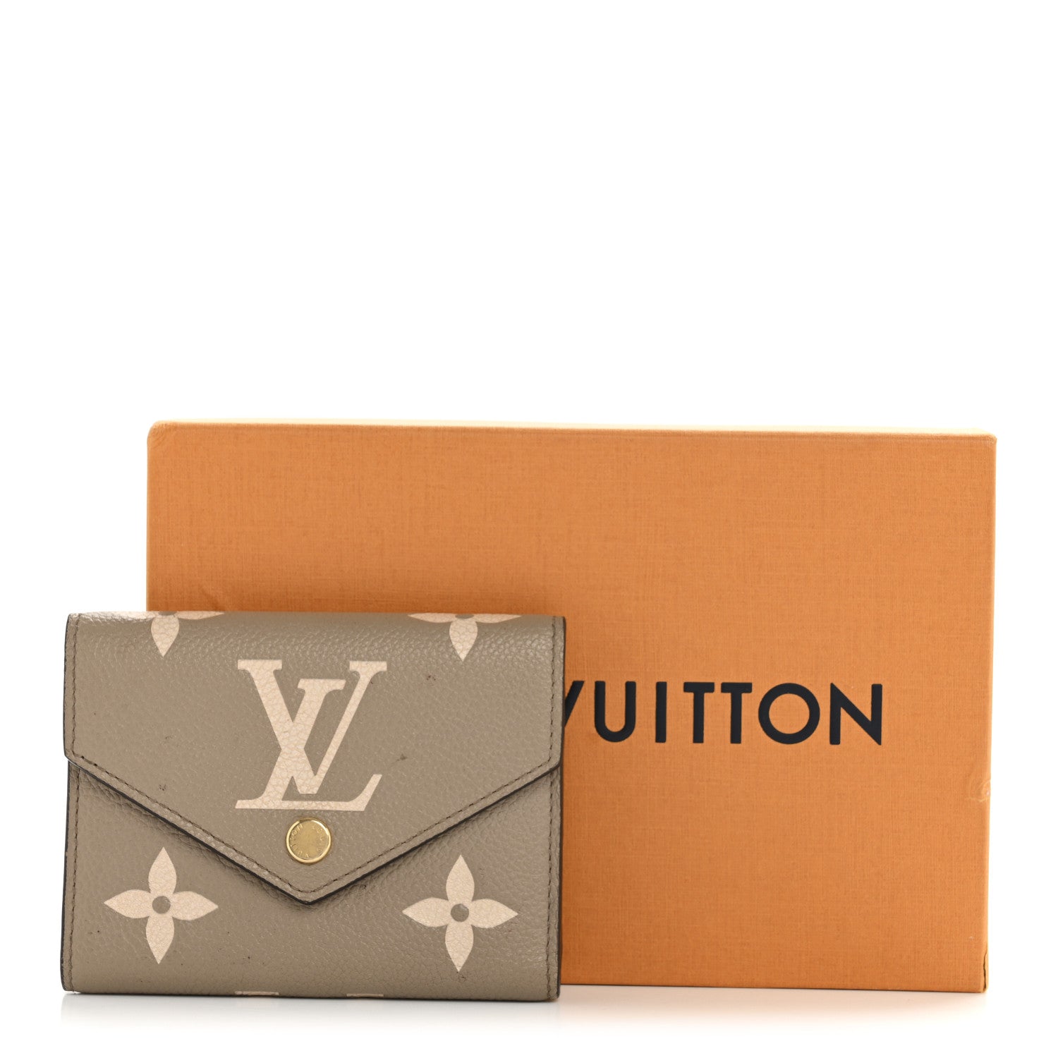 Louis Vuitton Empreinte Monogram Giant Victorine Wallet Tourterelle Creme 10 of 10