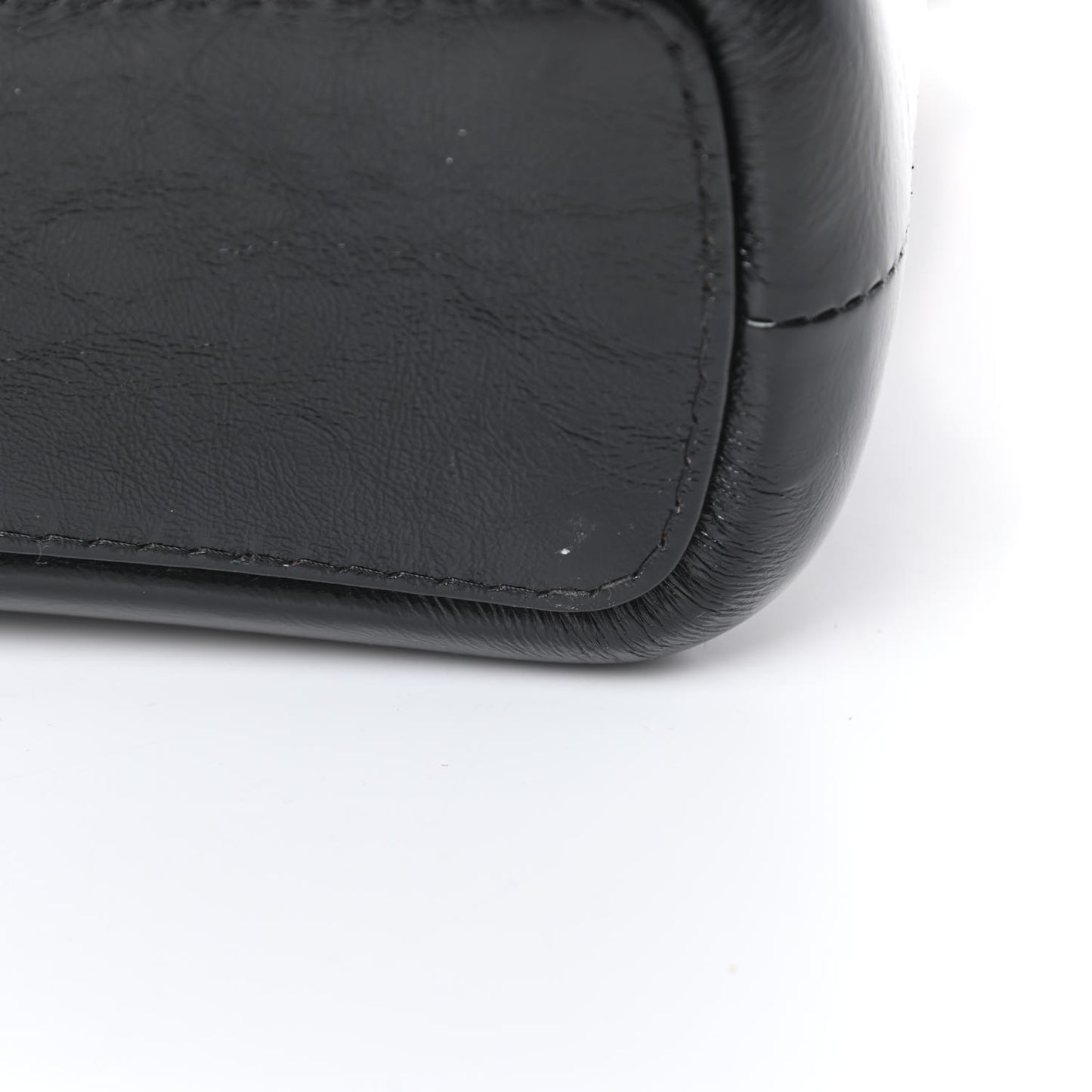 Aged Calfskin Quilted Medium Gabrielle Hobo Black
