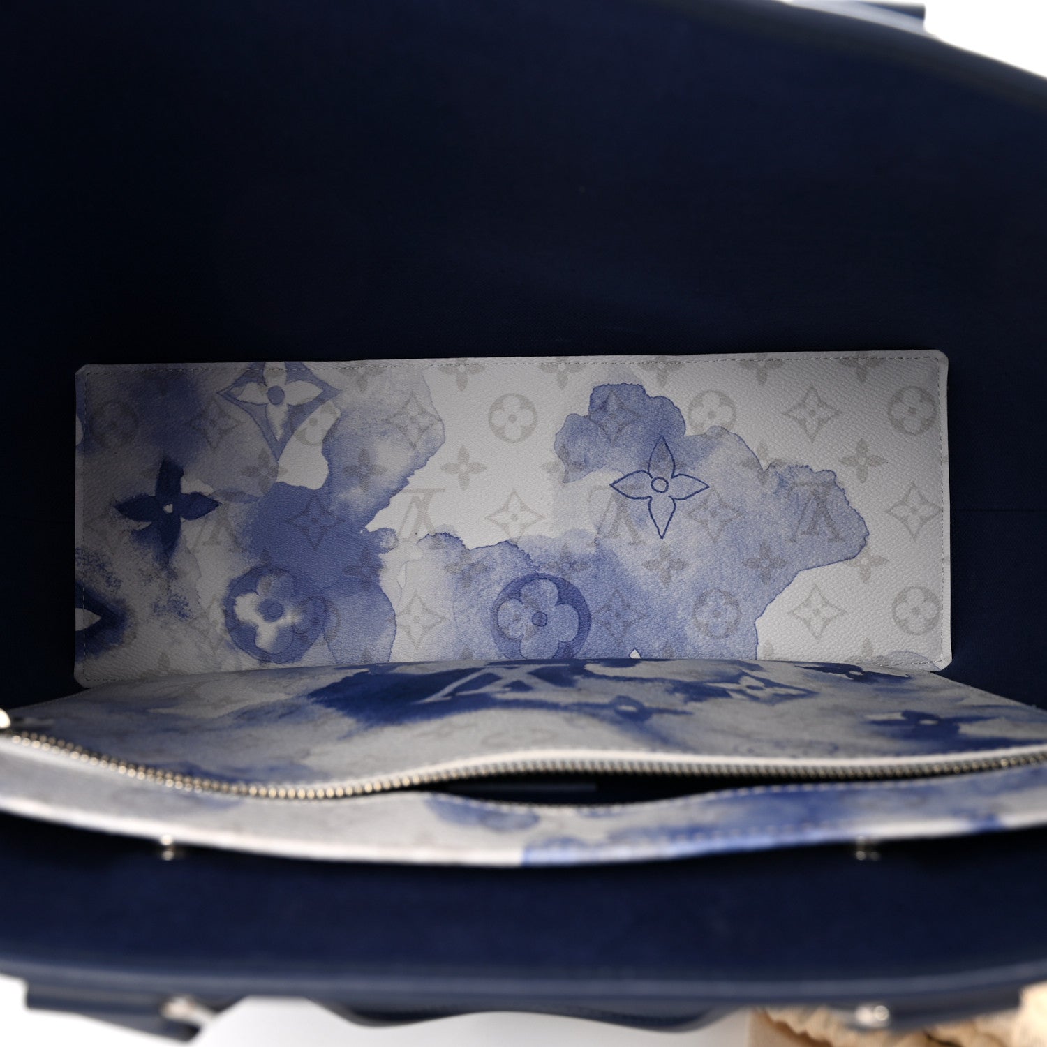 Louis Vuitton Monogram Watercolor Weekend Tote PM Blue 5 of 9