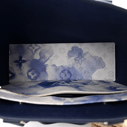 Louis Vuitton Monogram Watercolor Weekend Tote PM Blue 5 of 9