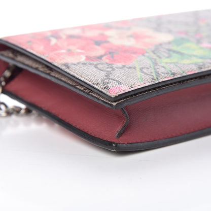 Gucci GG Supreme Monogram Blooms Chain Wallet Beige Multicolor Dry Rose 11 of 14