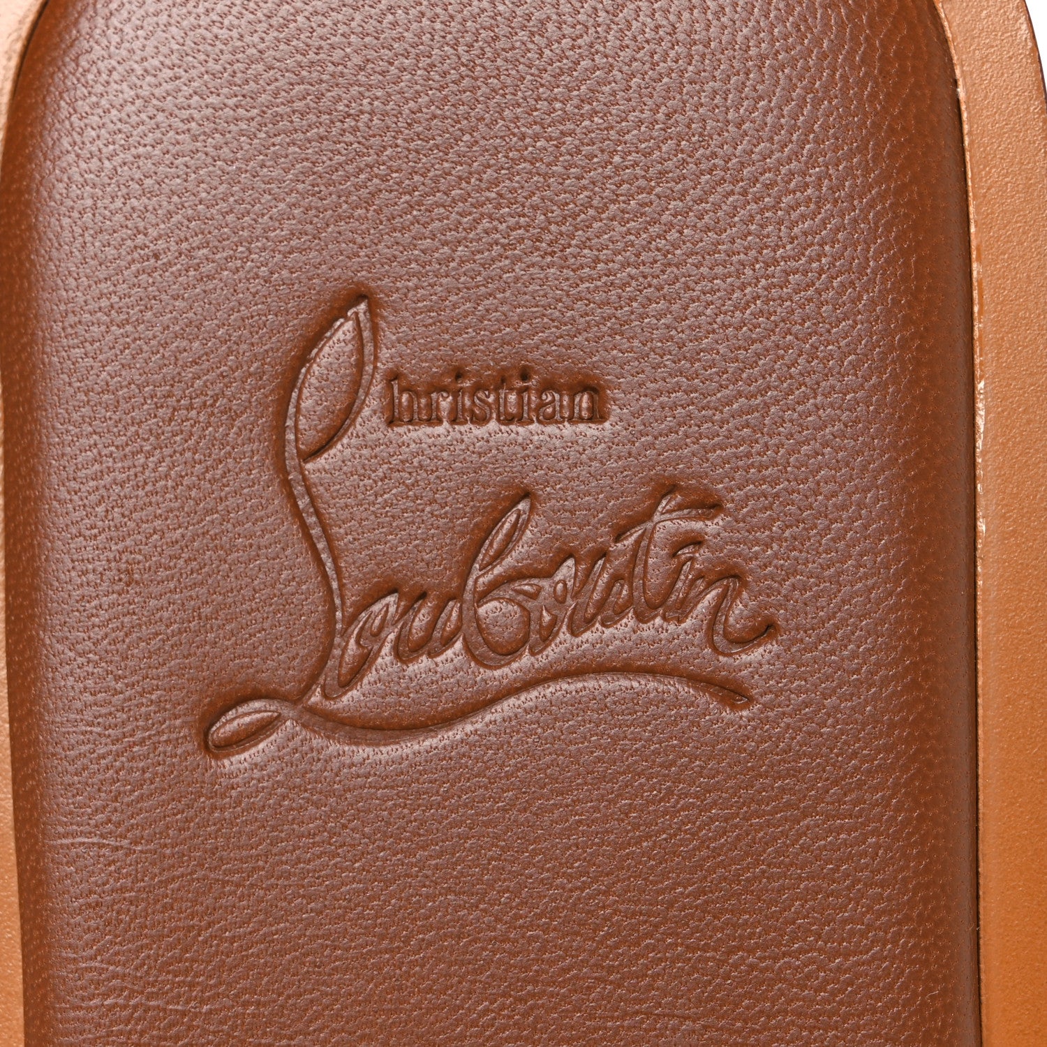 Christian Louboutin Calfskin Mule Flat Slides 37.5 Cuoio 9 of 10