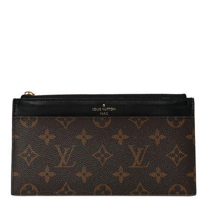Louis Vuitton Monogram Slim Purse Black 1 of 10