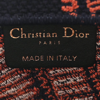 Christian Dior Canvas Embroidered Dior Animals Tiger Book Tote Deep Blue Fuchsia 6 of 10