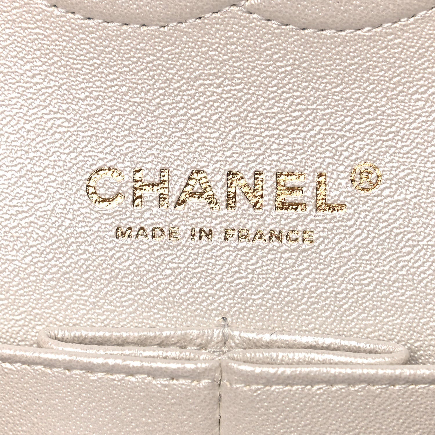 Chanel Iridescent Lambskin Quilted Medium Double Flap Ivory 6 of 13