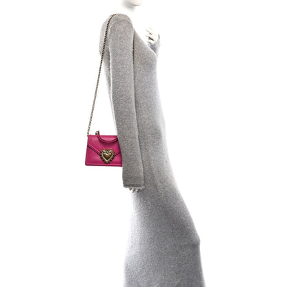 Dolce & Gabbana Smooth Calfskin Small Devotion Envelope Top Handle Bag Pink 2 of 10