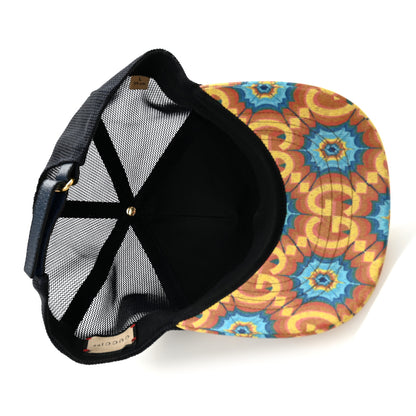 Gucci GG Supreme Monogram Kaleidoscope Baseball Hat L Blue Orange Multicolor Blue Agata 7 of 9