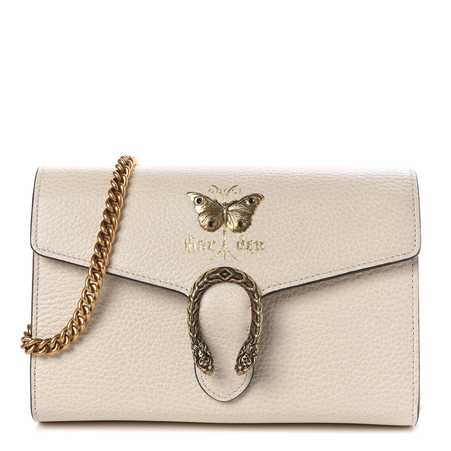 Gucci Calfskin Garden Dionysus Chain Wallet Off White 1 of 7