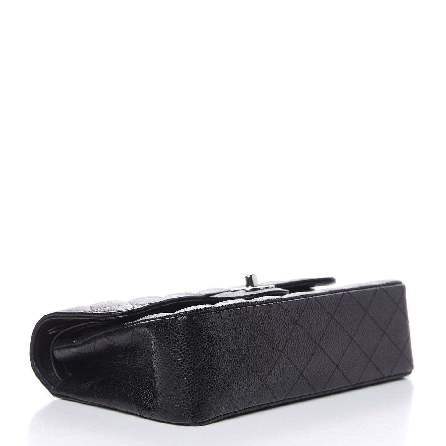 Caviar Quilted Small Double Flap Black