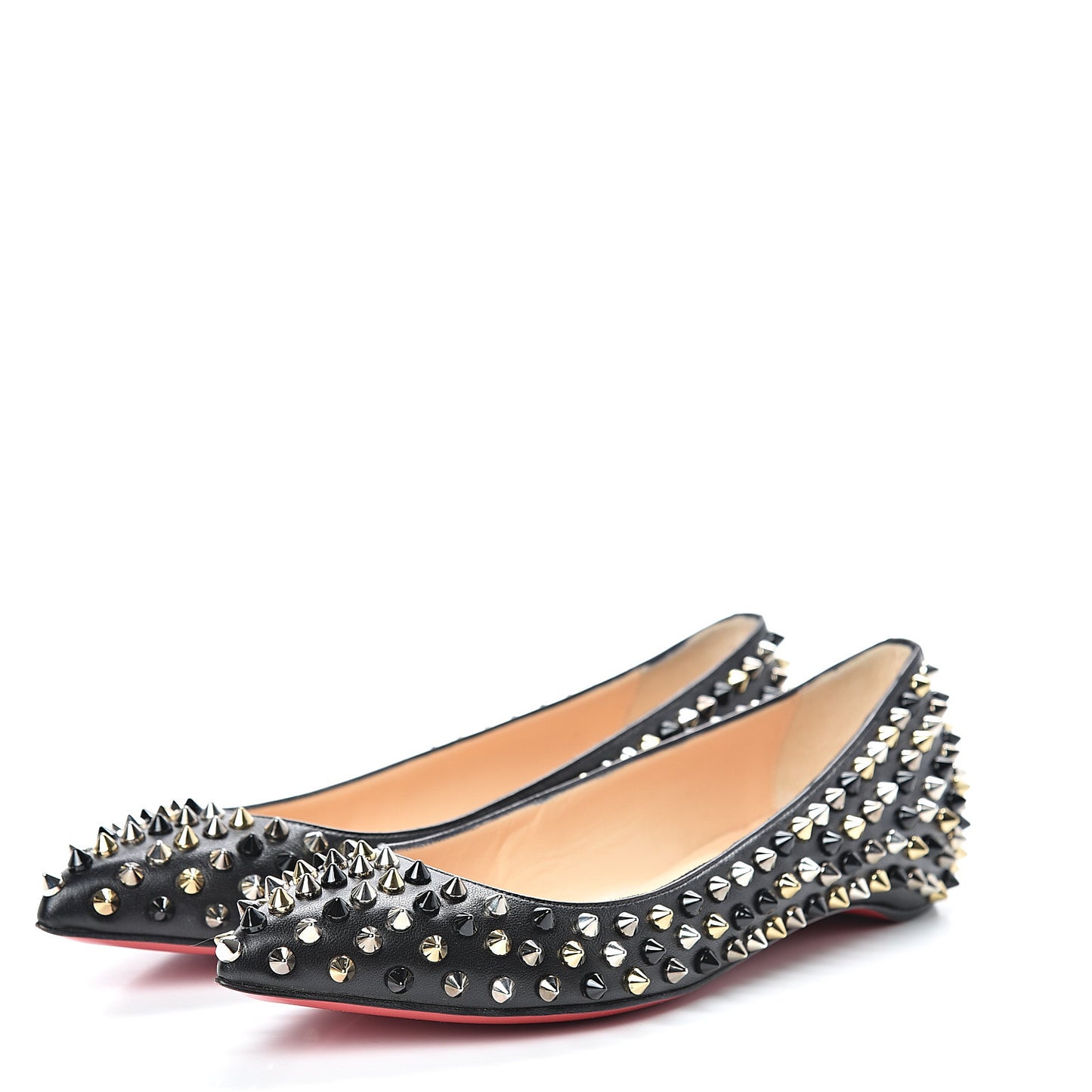 Nappa Pigalle Spikes Flats 36 Black
