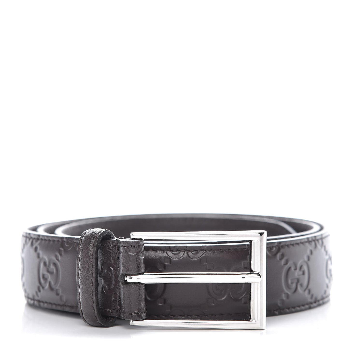 Guccissima Signature 40mm Belt 95 38 Chocolate