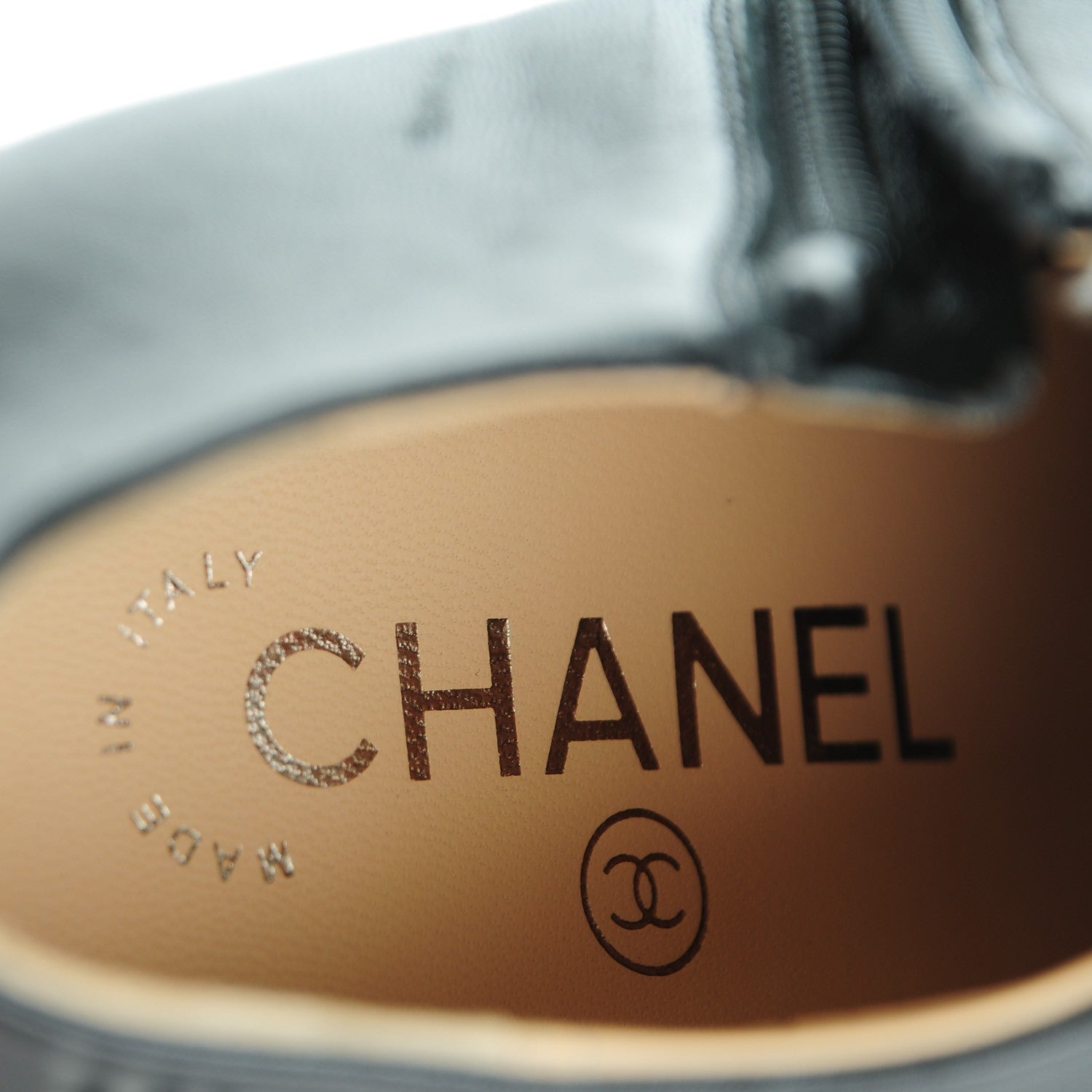 Chanel Lambskin Quilted CC Booties 37 Black 7 of 8