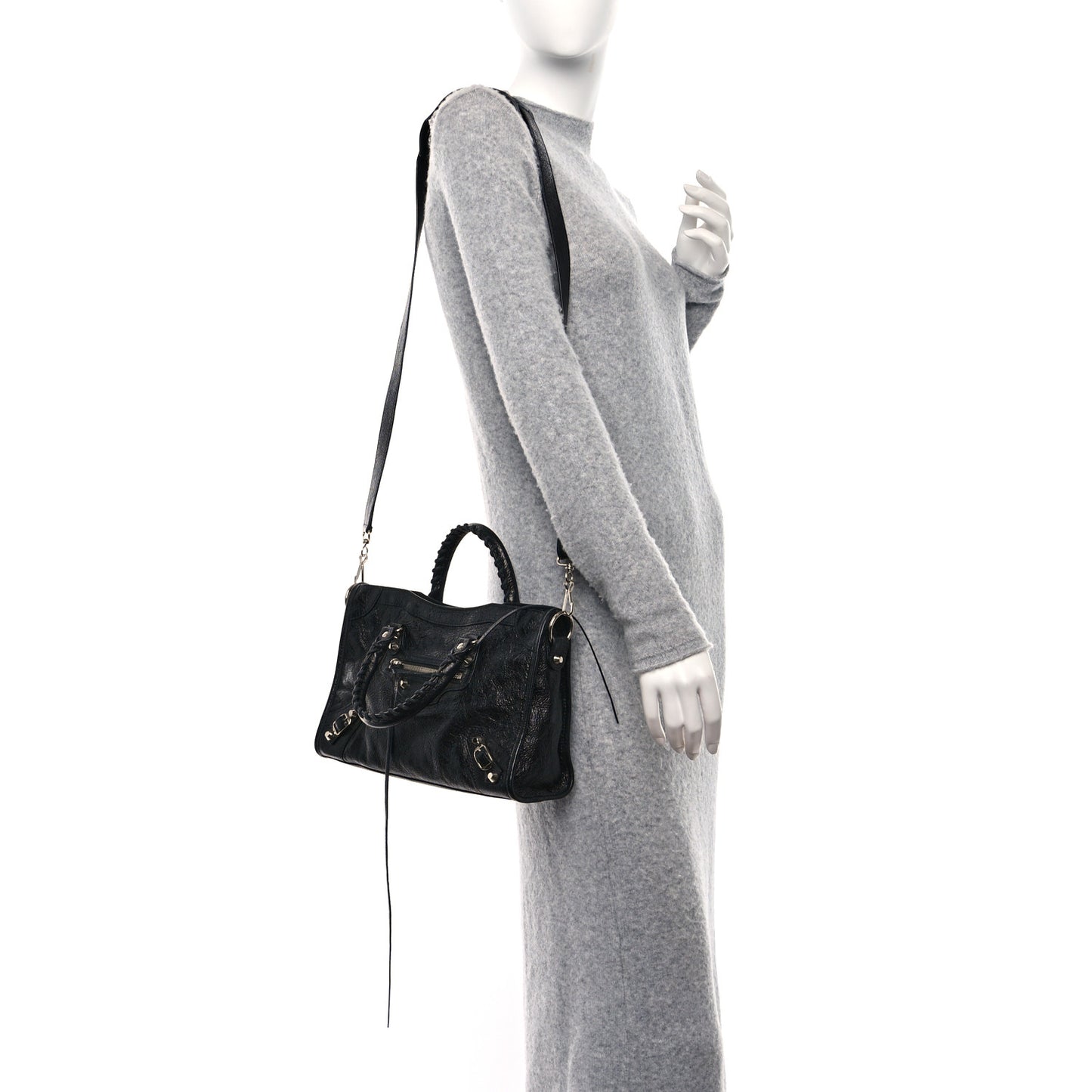 Agneau Classic Silver Hardware S City Black