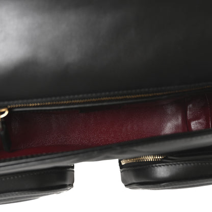 Gucci Calfskin Matelasse Small GG Marmont Multi Pocket Shoulder Bag Black 5 of 10