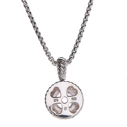 David Yurman Sterling Silver Lavender Amethyst Diamond 8mm Petite Cerise Pendant Necklace 6 of 6