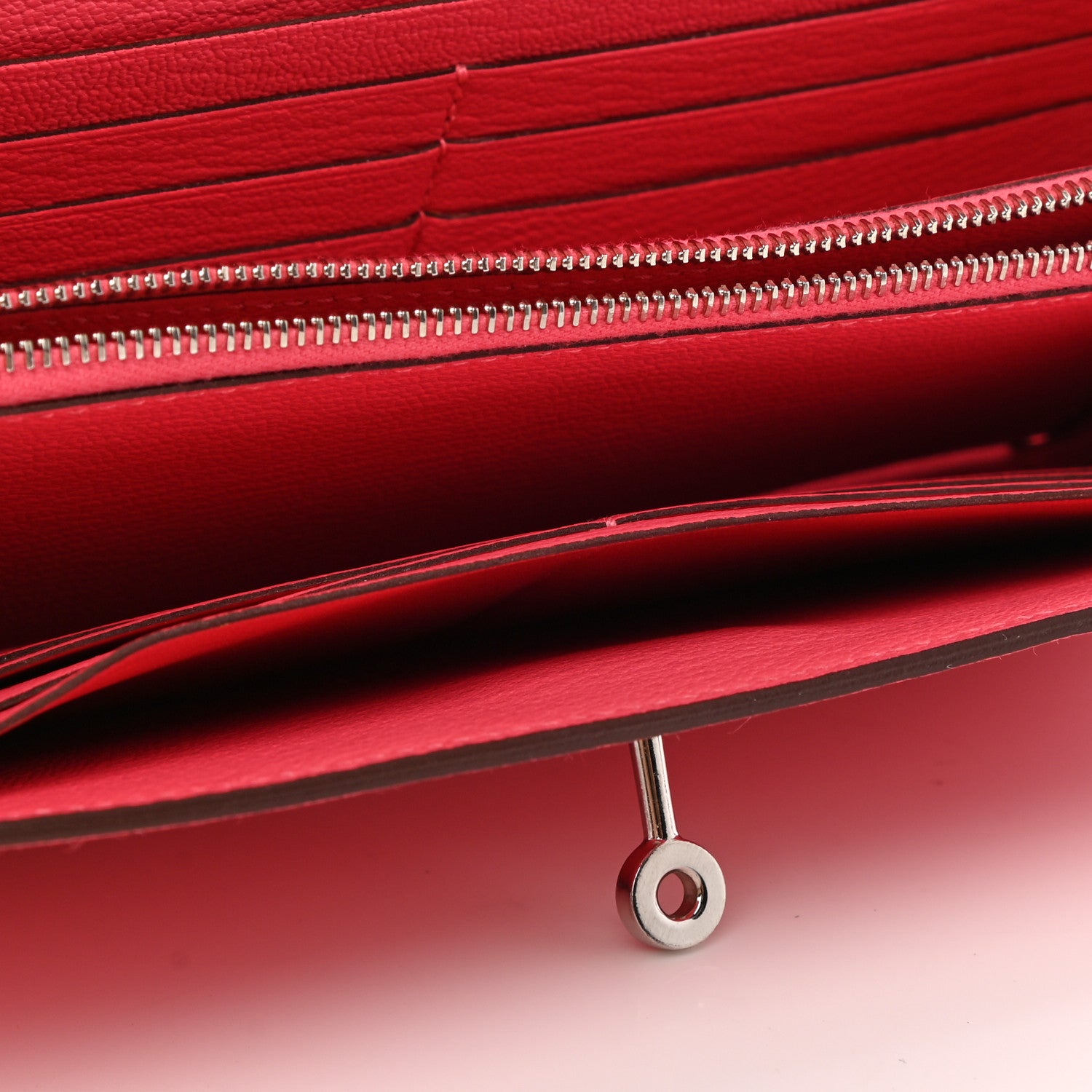 Hermes Chevre Mysore Kelly Longue Wallet Rose Lipstick 9 of 12