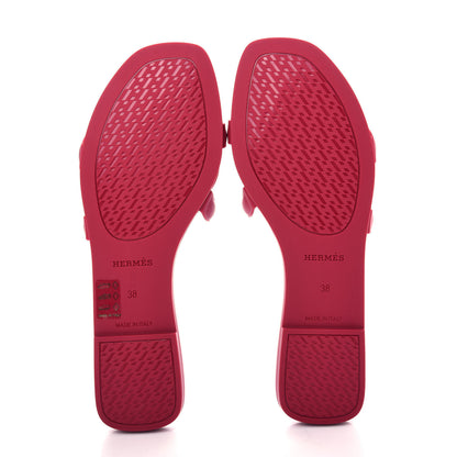 Hermes Rubber Aloha Sandals 38 Rose Baie 6 of 11