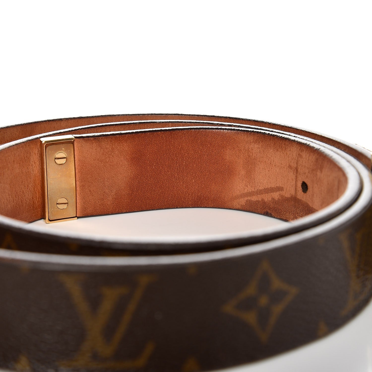Louis Vuitton Monogram Ceinture Belt Gold Buckle 85 34 4 of 7