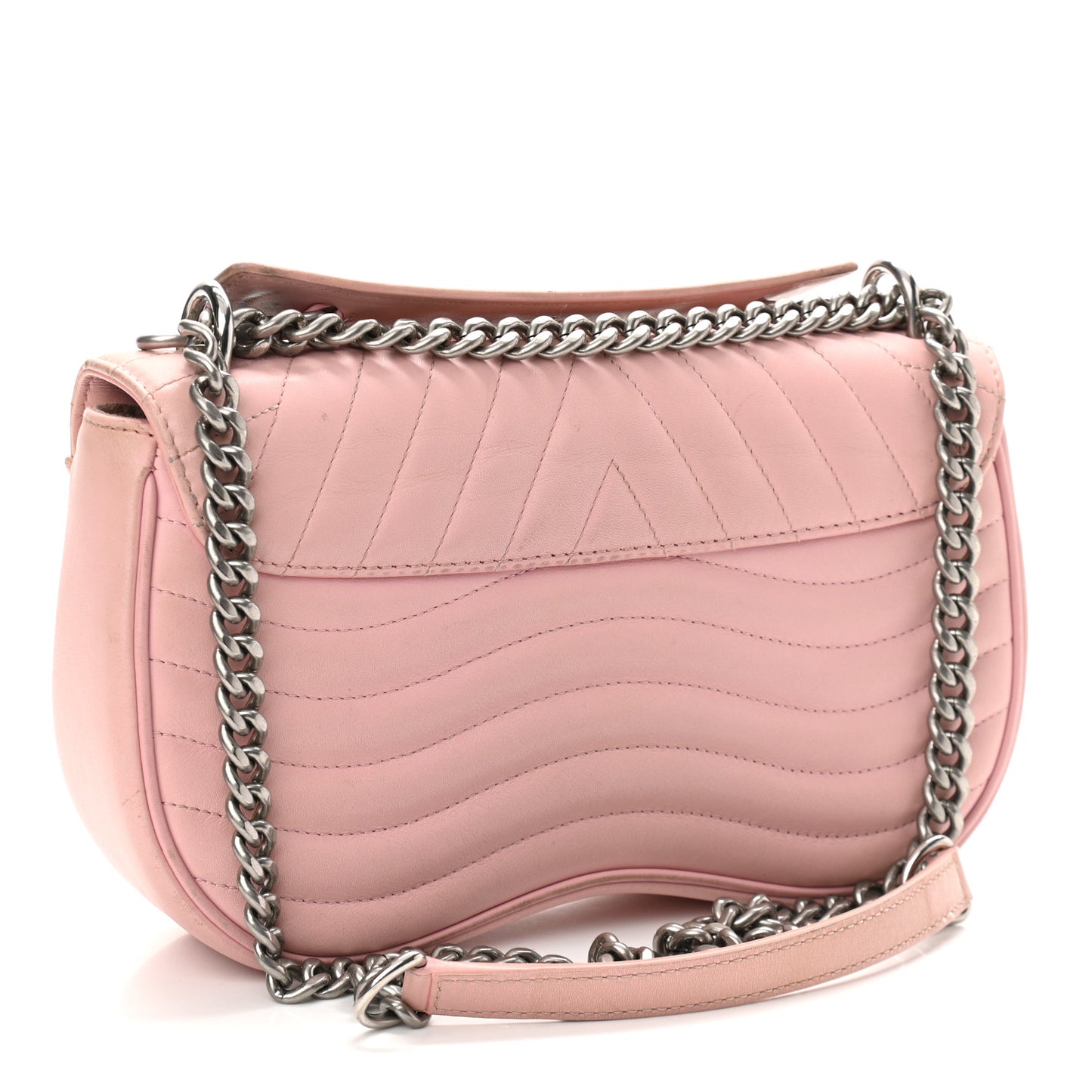Calfskin New Wave Chain MM Smoothie Pink